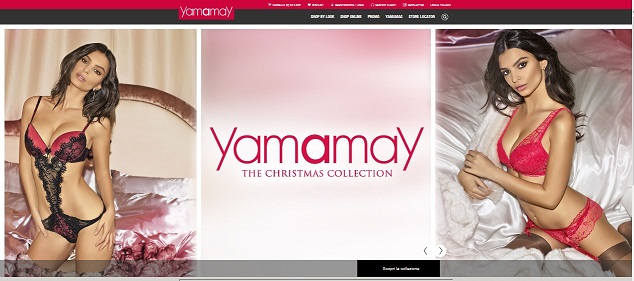 Yamamay home page del sito